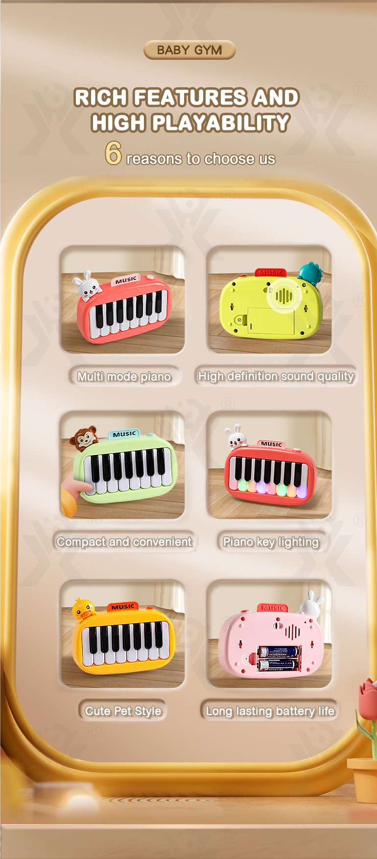 Pocket Electric Piano Toy · TV10656 · detail image 2 of 11