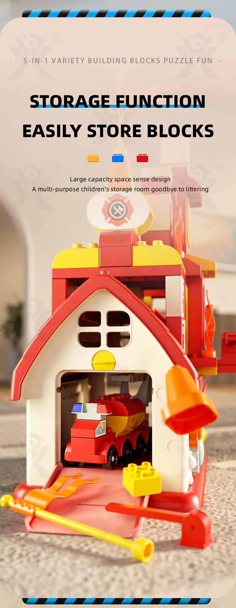 5-in-1 Police Station Building Blocks Toy for Kids · TV10520 · detail image 11 of 17