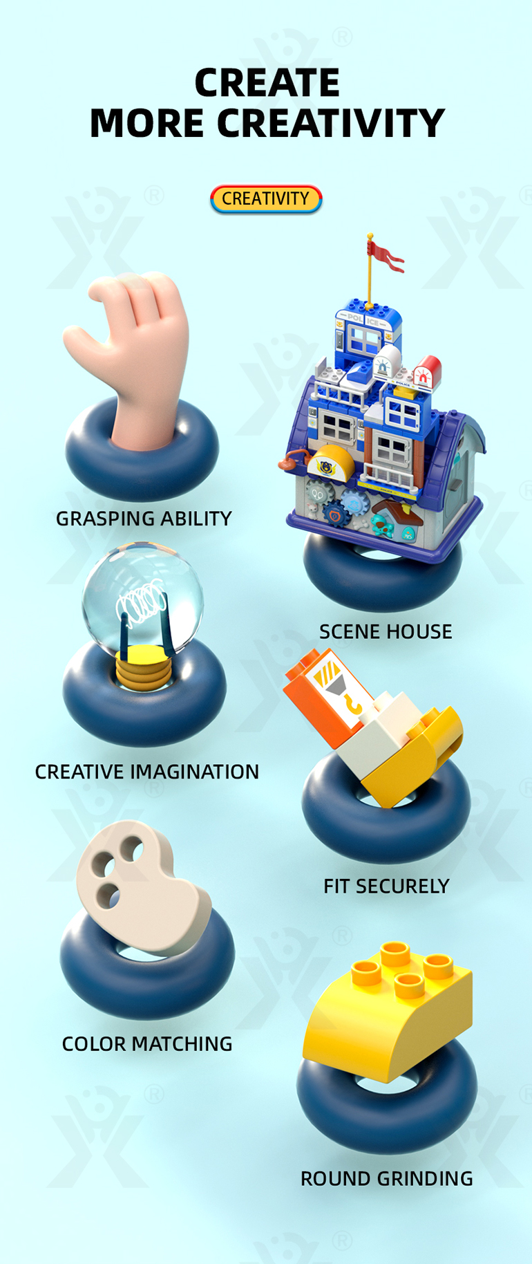 5-in-1 Police Station Building Blocks Toy for Kids · TV10520 · detail image 2 of 17