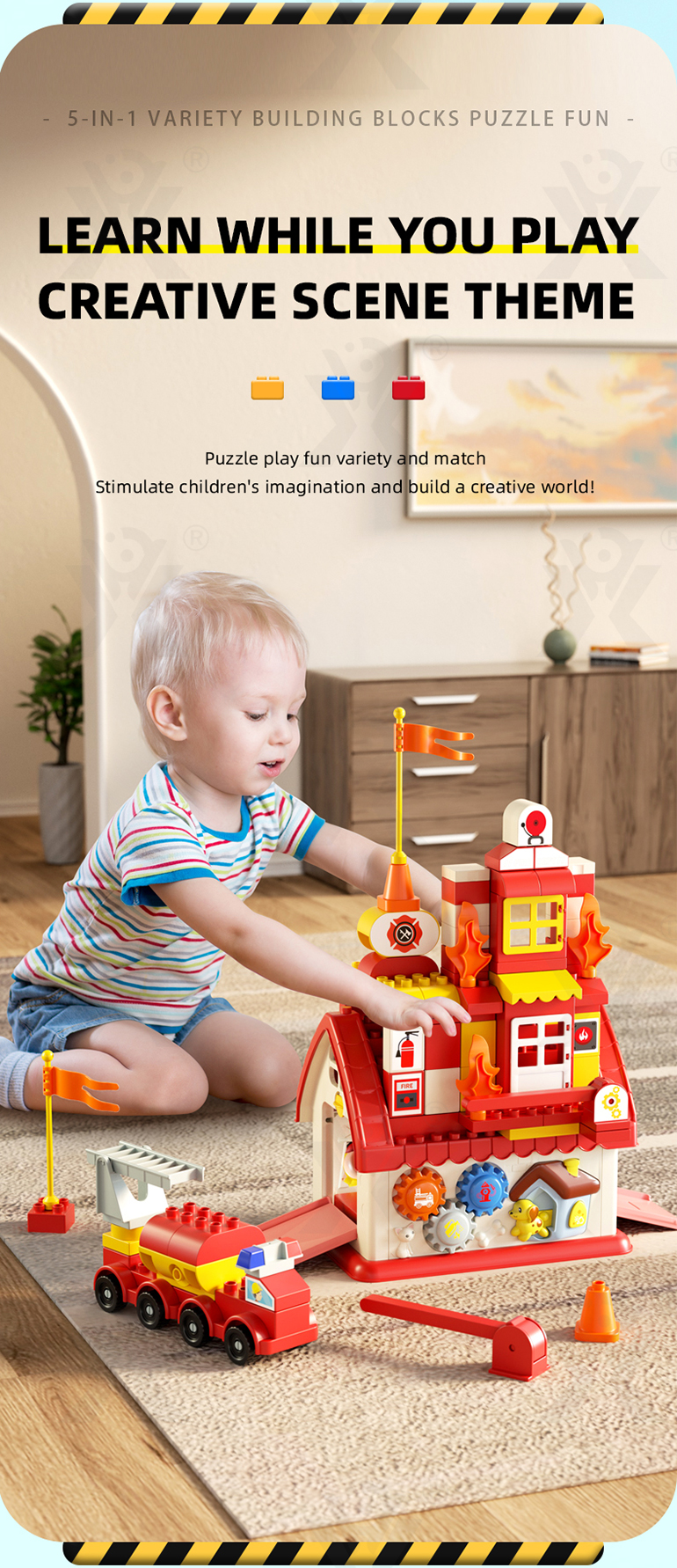 5-in-1 Police Station Building Blocks Toy for Kids · TV10520 · detail image 3 of 17
