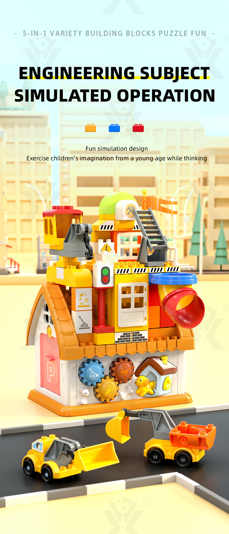 5-in-1 Police Station Building Blocks Toy for Kids · TV10520 · detail image 4 of 17