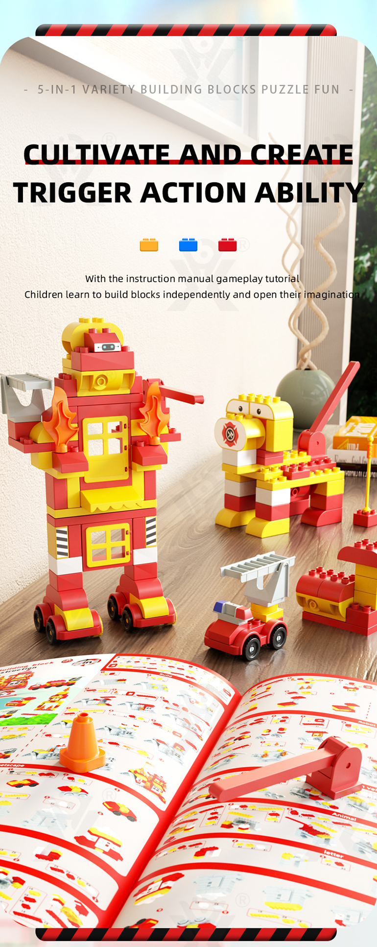 5-in-1 Police Station Building Blocks Toy for Kids · TV10520 · detail image 9 of 17