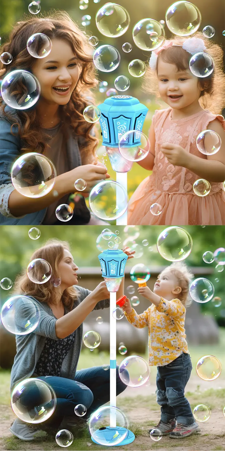 Remote Control Standing Bubble Machines with Lights & Music · TV10659 · detail image 2 of 8