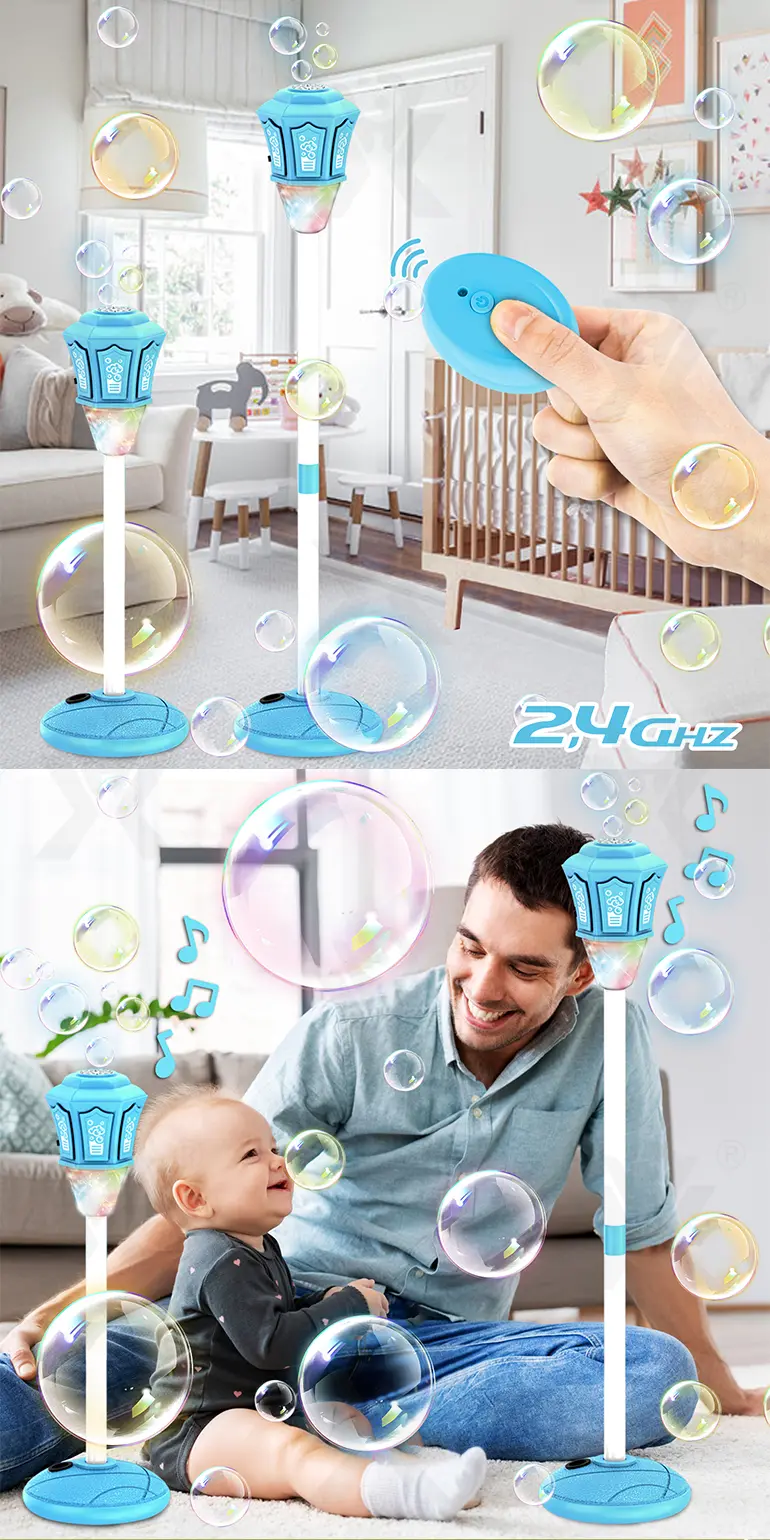 Remote Control Standing Bubble Machines with Lights & Music · TV10659 · detail image 3 of 8