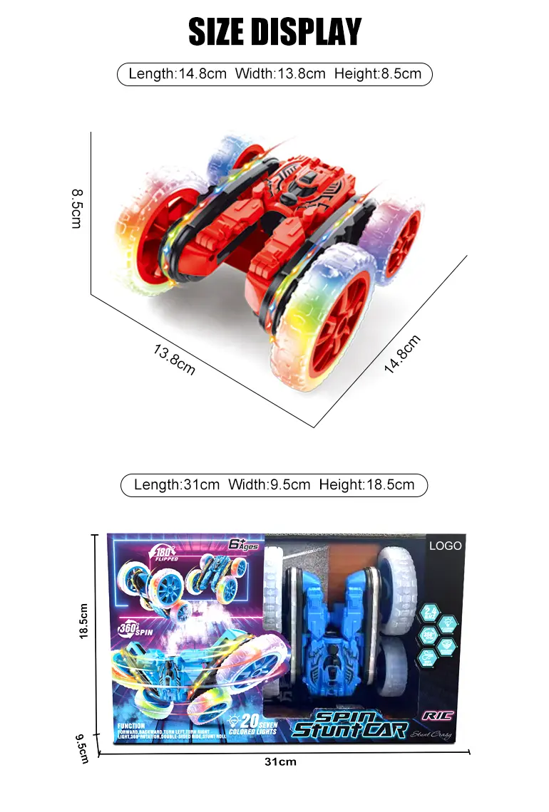 RC Stunt Cars with Spray & LED Lights · TV10660 · detail image 9 of 10