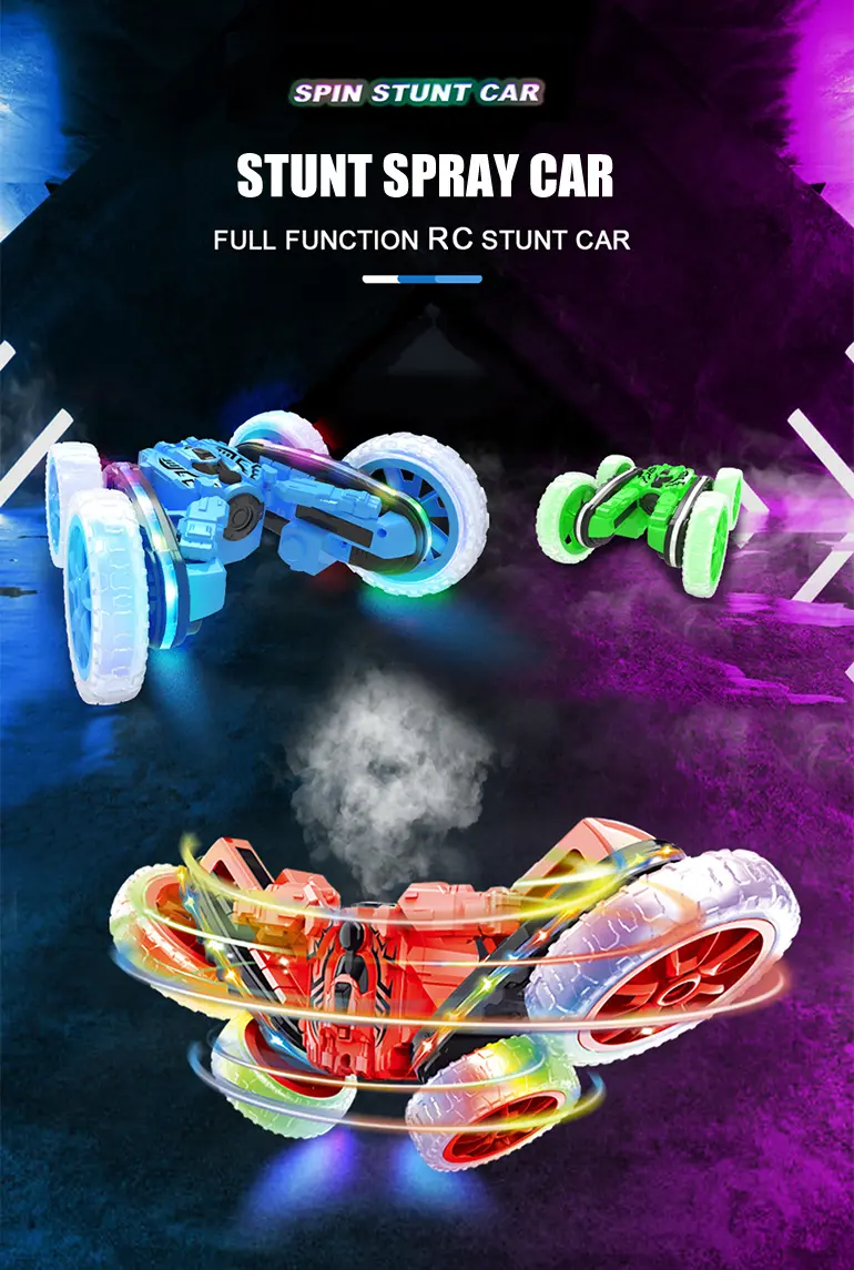 RC Stunt Cars with Spray & LED Lights · TV10660 · detail image 8 of 10