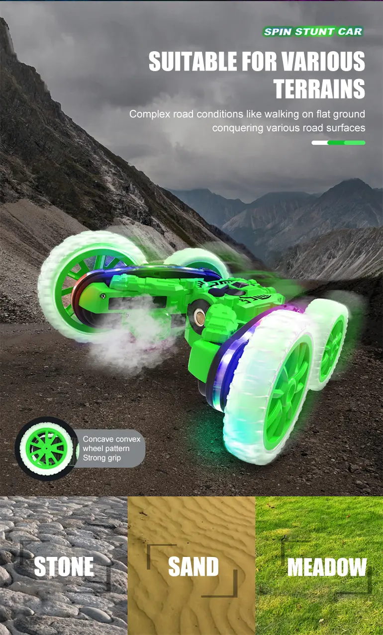 RC Stunt Cars with Spray & LED Lights · TV10660 · detail image 2 of 10