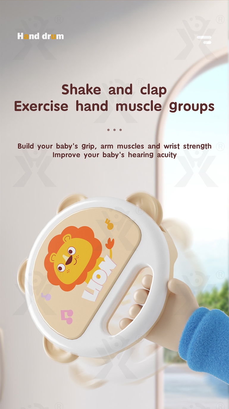 Baby Hand Drum Toy with Shake & Clap Sounds · TV10506 · detail image 2 of 8
