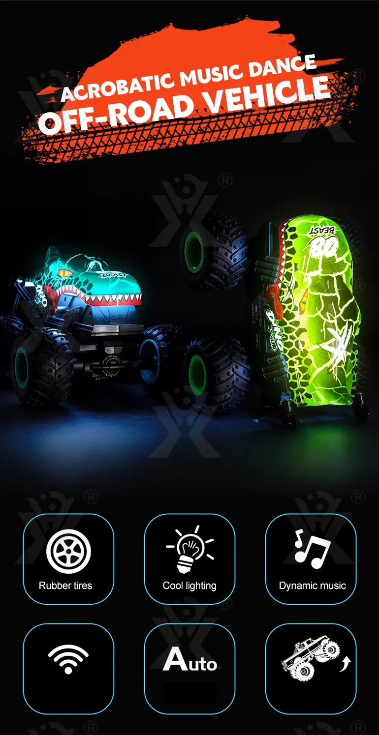 RC Stunt Dance Auto Spielzeug mit LED Licht, Musik·TV10401·Detailaufnahme 1 von 13