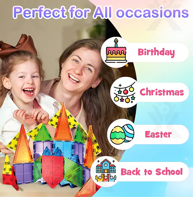 Magnetic Block Toy, Portable, 32 PCS, For Kids and Parents Collaboration Play, STEM Toy · TV10577 · detail image 6 of 8