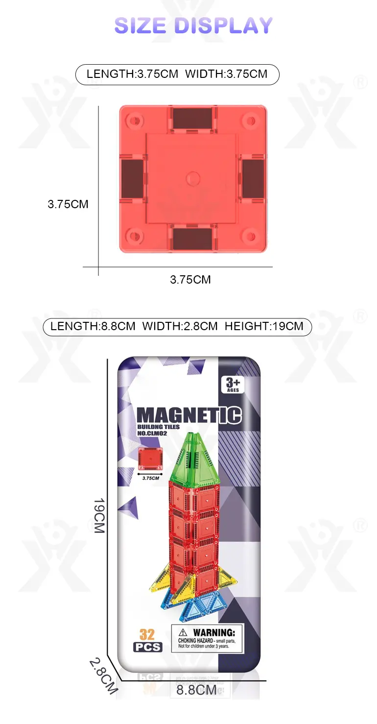 Magnetic Block Toy, Portable, 32 PCS, For Kids and Parents Collaboration Play, STEM Toy · TV10577 · detail image 8 of 8