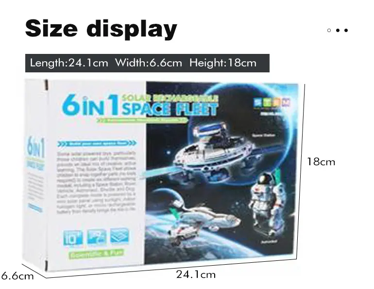 6-in-1 Solar Robot Toy Powered By Solar Energy for Kids STEM Learning · TV10624 · detail image 6 of 6