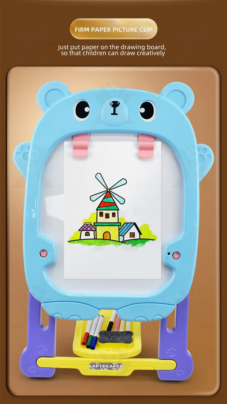 Double-Sided Kids Drawing Board with Adjustable Easel & Storage Tray · TV10625 · detail image 6 of 11