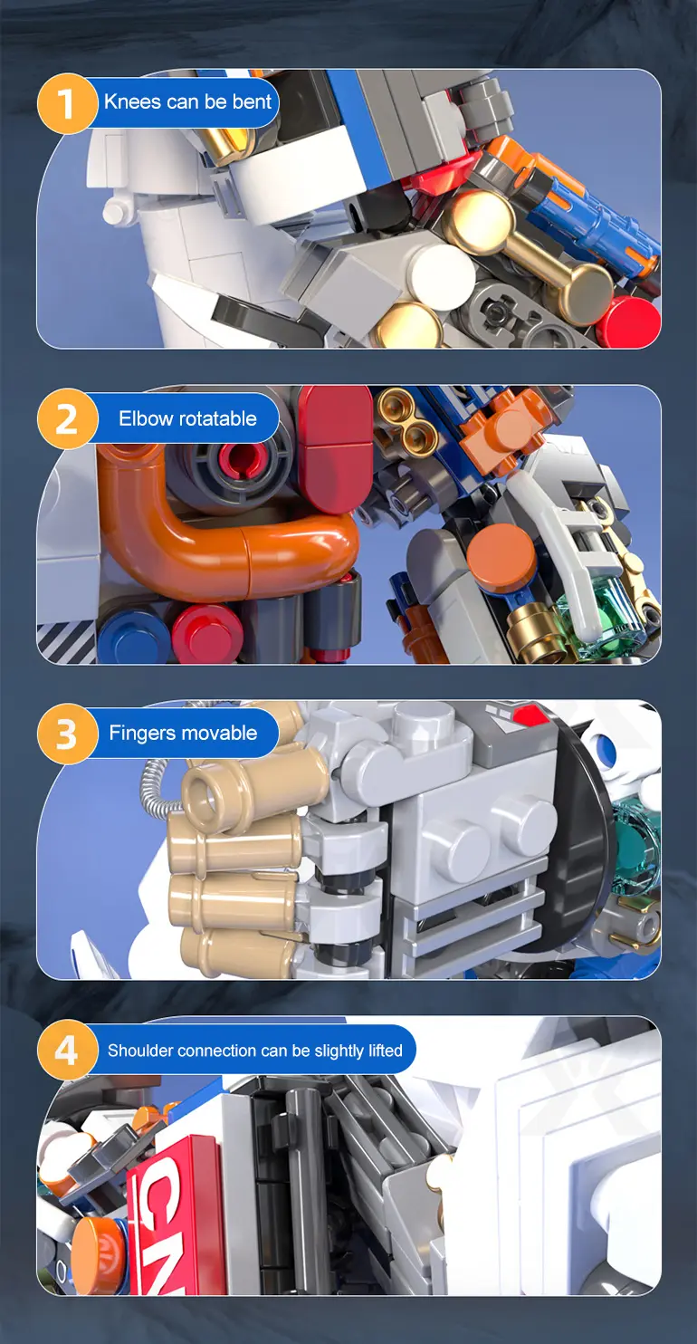 Astronaut Model Toy mit beweglichen Gelenken und galvanisiertem Helm·TV10631·Detailaufnahme 4 von 9