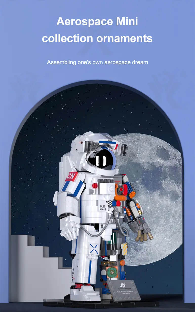 Astronaut Model Toy mit beweglichen Gelenken und galvanisiertem Helm·TV10631·Detailaufnahme 7 von 9