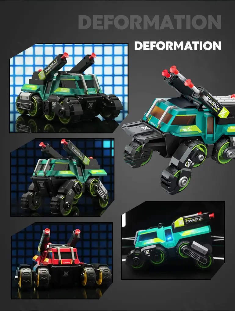 Diecast Ejection 2-in-1 Chariot with Deformation, Lights, and Battle Play · TV10617 · detail image 2 of 8