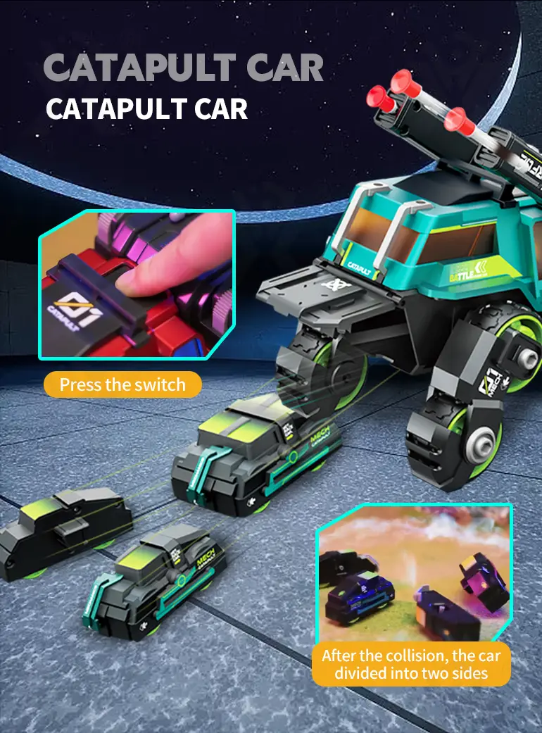 Diecast Ejection 2-in-1 Chariot with Deformation, Lights, and Battle Play · TV10617 · detail image 4 of 8