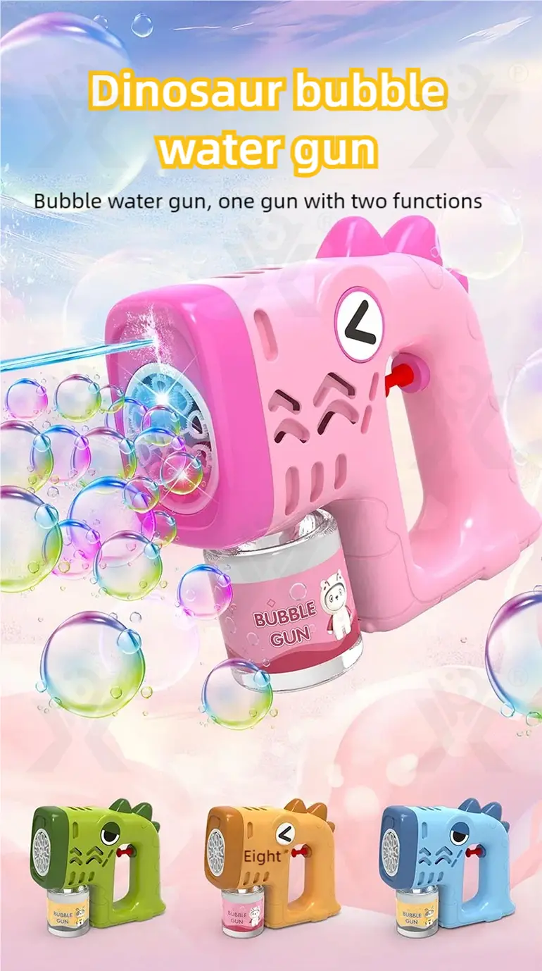 2-in-1 Dinosaur Bubble Water Gun Toy For Kids · TV10601 · detail image 1 of 12
