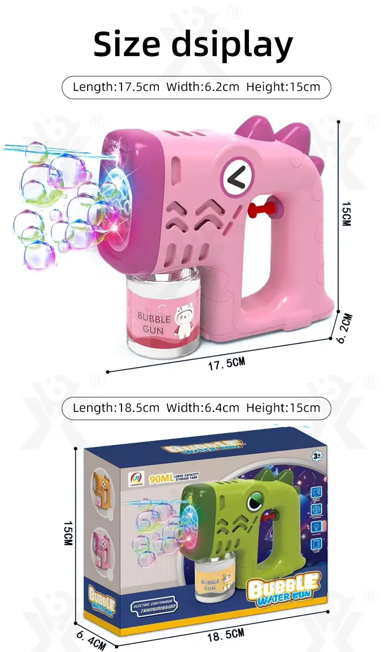 2-in-1 Dinosaur Bubble Water Gun Toy For Kids · TV10601 · detail image 12 of 12
