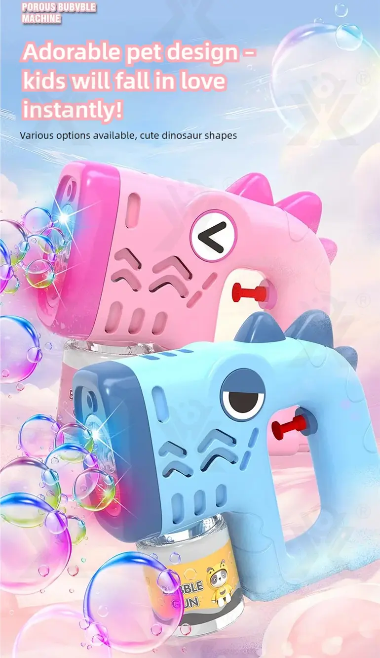 2-in-1 Dinosaur Bubble Water Gun Toy For Kids · TV10601 · detail image 3 of 12