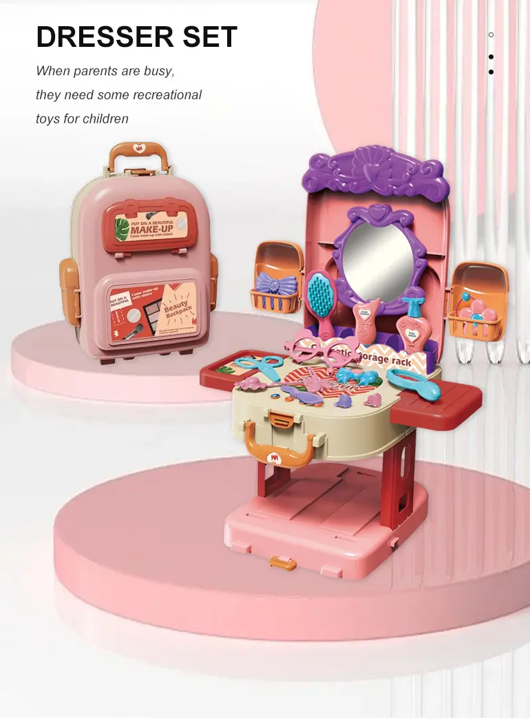 3-in-1 Kids Dresser Backpack with Light & Music for Fun Role Play, Pretend Play Toy · TV10621 · detail image 1 of 7