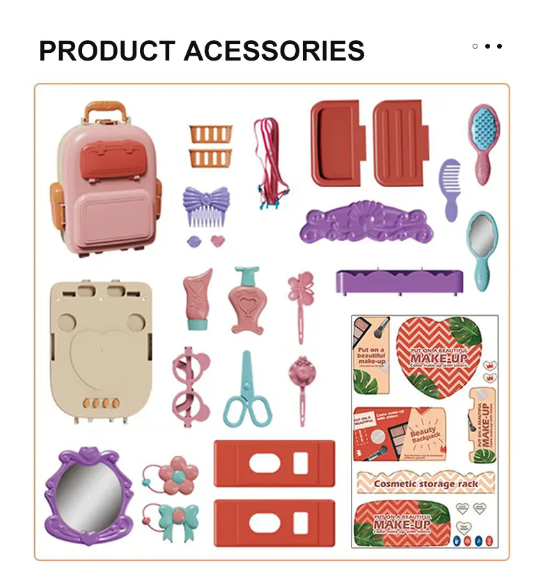3-in-1 Kids Dresser Backpack with Light & Music for Fun Role Play, Pretend Play Toy · TV10621 · detail image 2 of 7