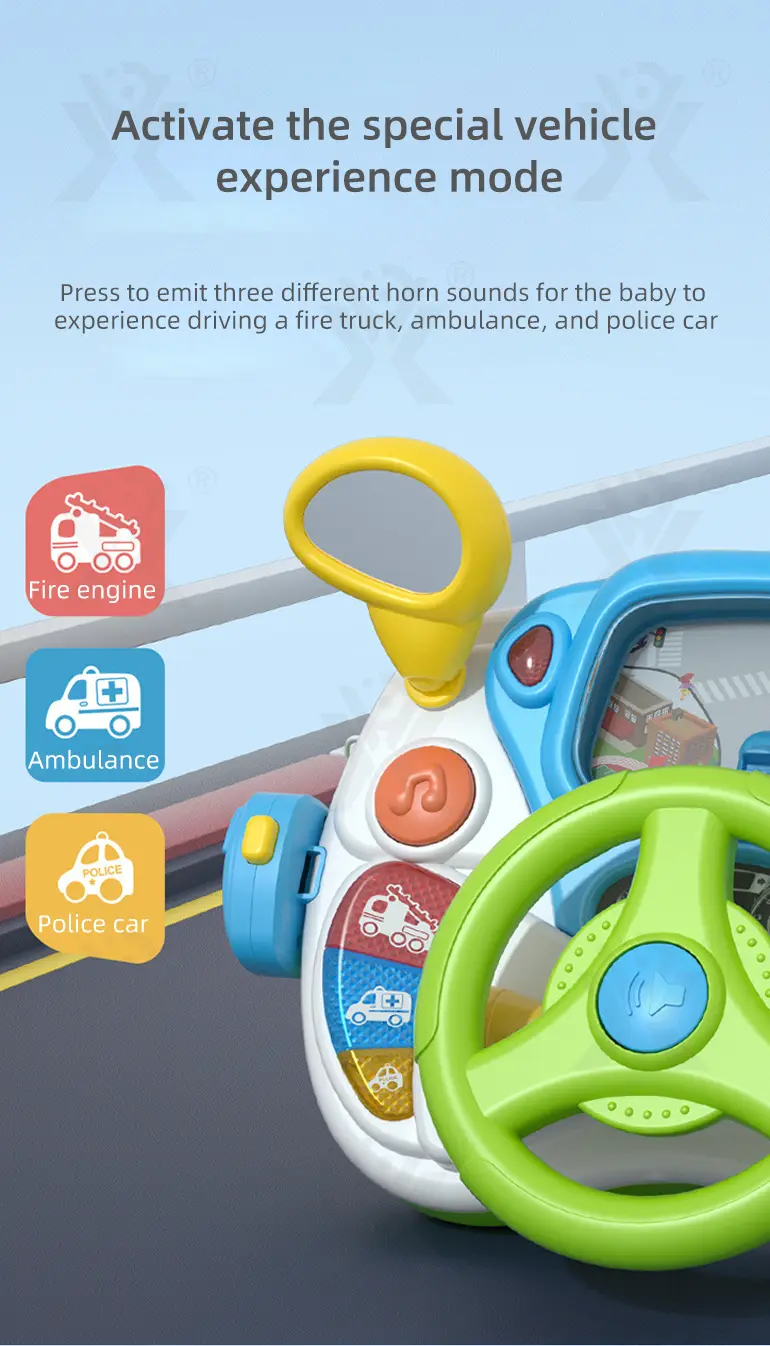 Kids Driving Simulator Toy with Steering Wheel, Gear Shift & Realistic Road Scene · TV10628 · detail image 7 of 11