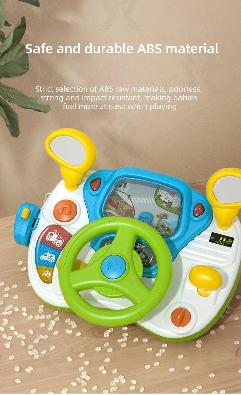 Kids Driving Simulator Toy with Steering Wheel, Gear Shift & Realistic Road Scene · TV10628 · detail image 9 of 11