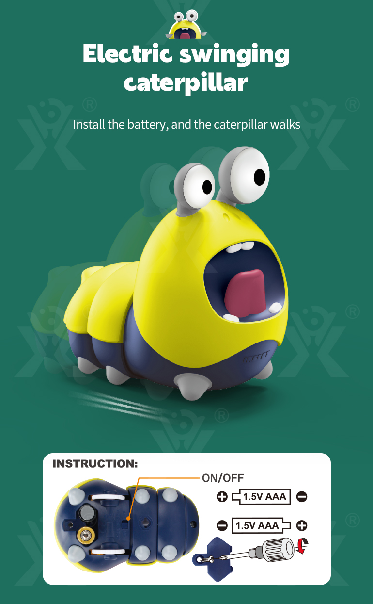 Electric Swinging Cartoon Caterpillar Toys Doll · TV10633 · detail image 3 of 6