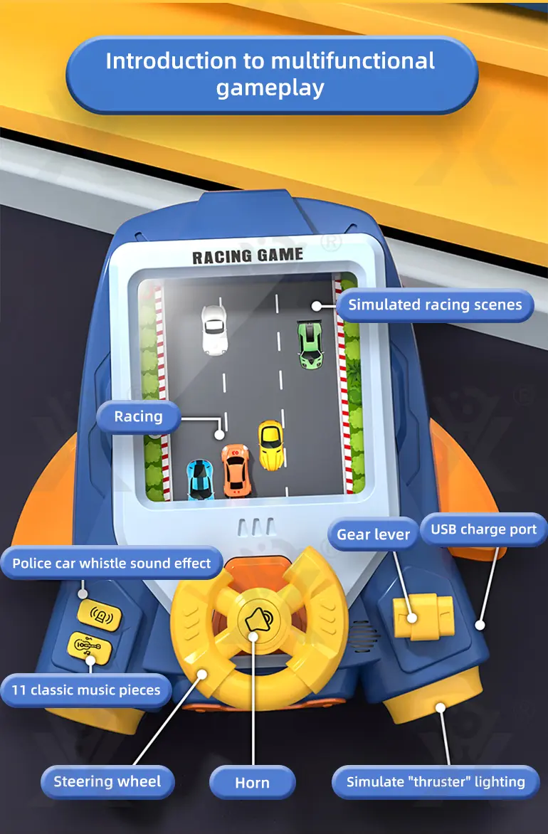 2-in-1 Driving & Space Flight Simulation Toy with Lights, Sounds, and Interactive Controls · TV10613 · detail image 9 of 11