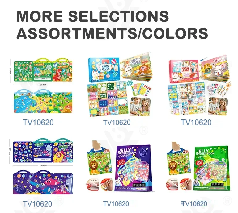 Magic Sticker Book for Kids with Four Learning Themes & Reusable Design · TV10620 · detail image 3 of 4