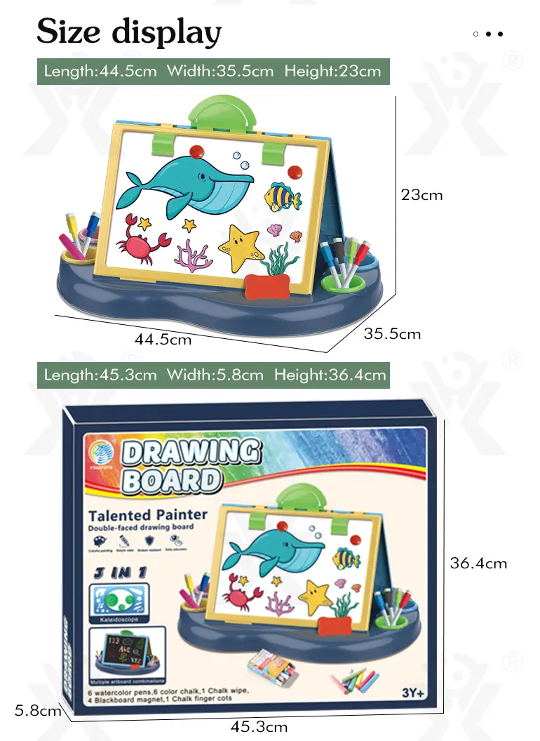 Kids Dual-Sided Painting Table with Chalkboard & Whiteboard · TV10622 · detail image 6 of 6