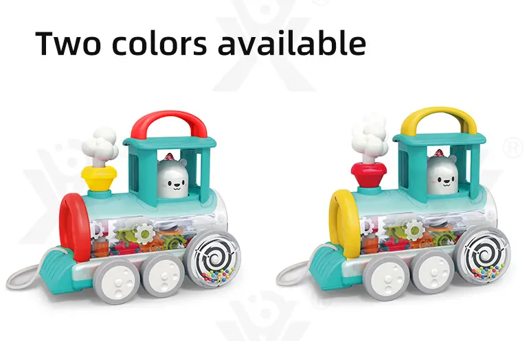 Push-Pull Small Train Toy With Smoke, Gears & Rotating Bead · TV10612 · detail image 8 of 10