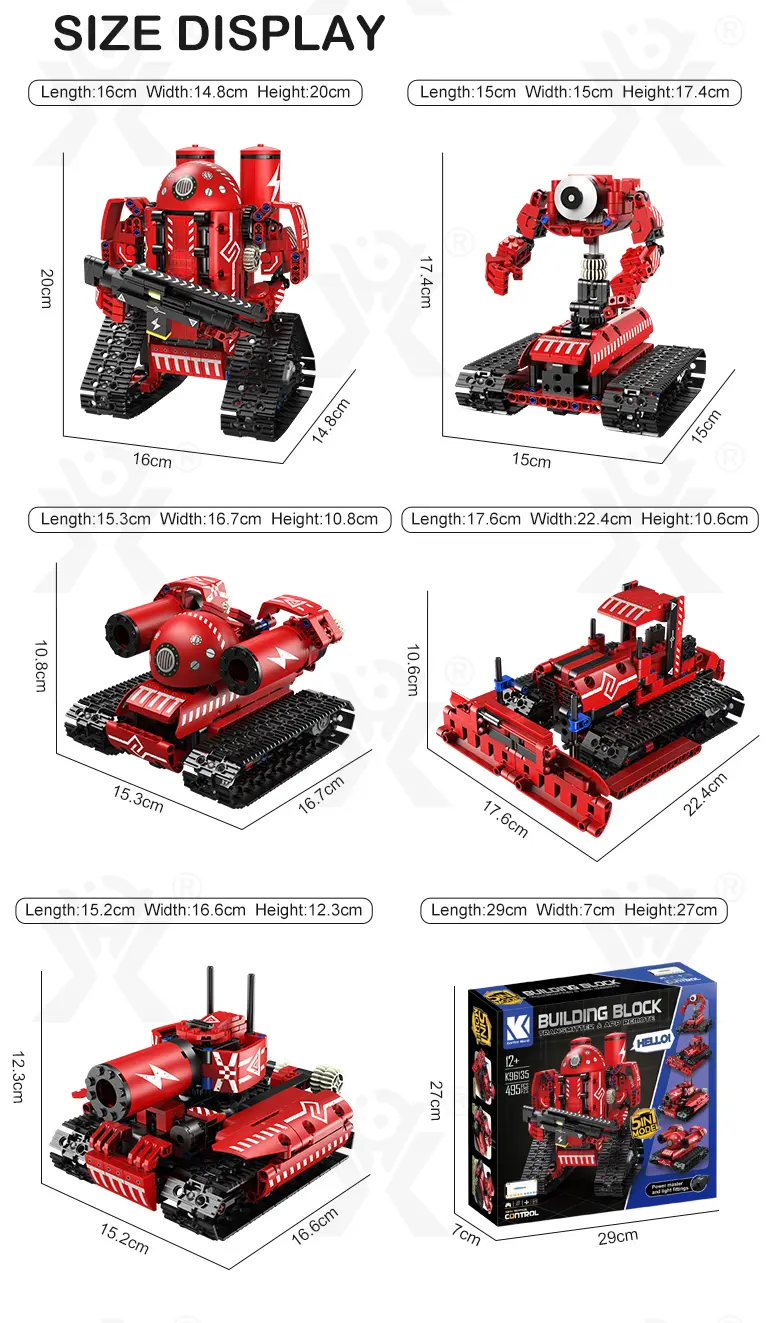 5-in-1 Programming Electric Robot with RC/APP Control & Transformable Models · TV10630 · detail image 9 of 9