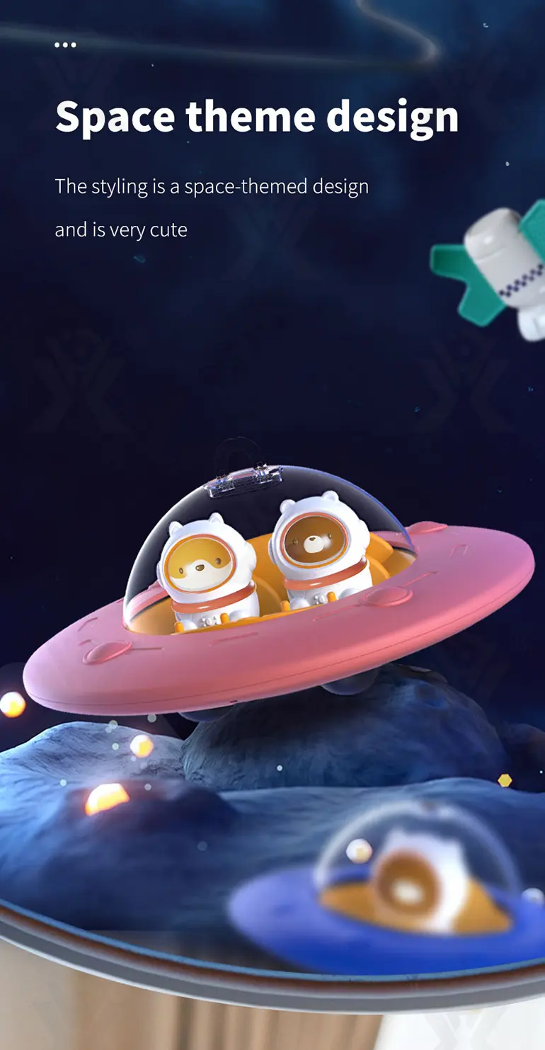 Soothing Space Bed Bell with Star Projection, Music, and Rotating Pendant · TV10618 · detail image 4 of 12