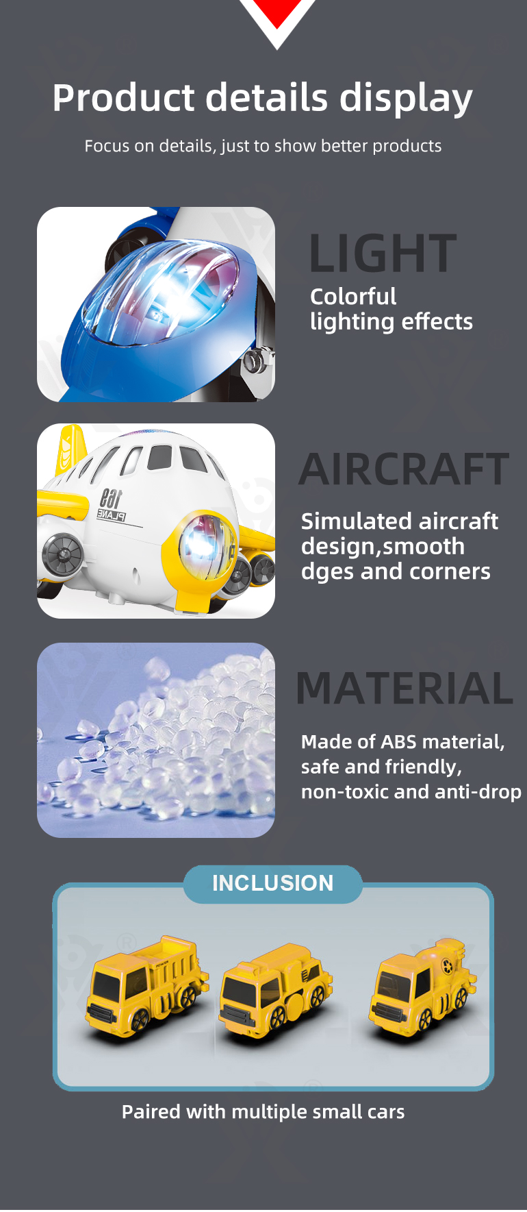 Aircraft Toy with RC Drive & One-Click Launch · TV10509 · detail image 4 of 6