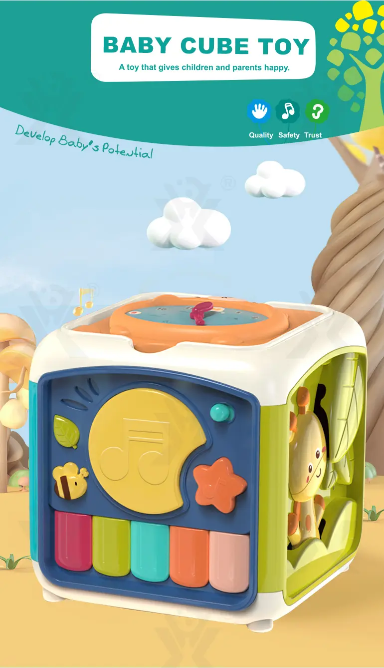 7-in-1 Activity Cube Seven Facet Toy with Music, Shapes, and Interactive Play · TV10616 · detail image 1 of 9