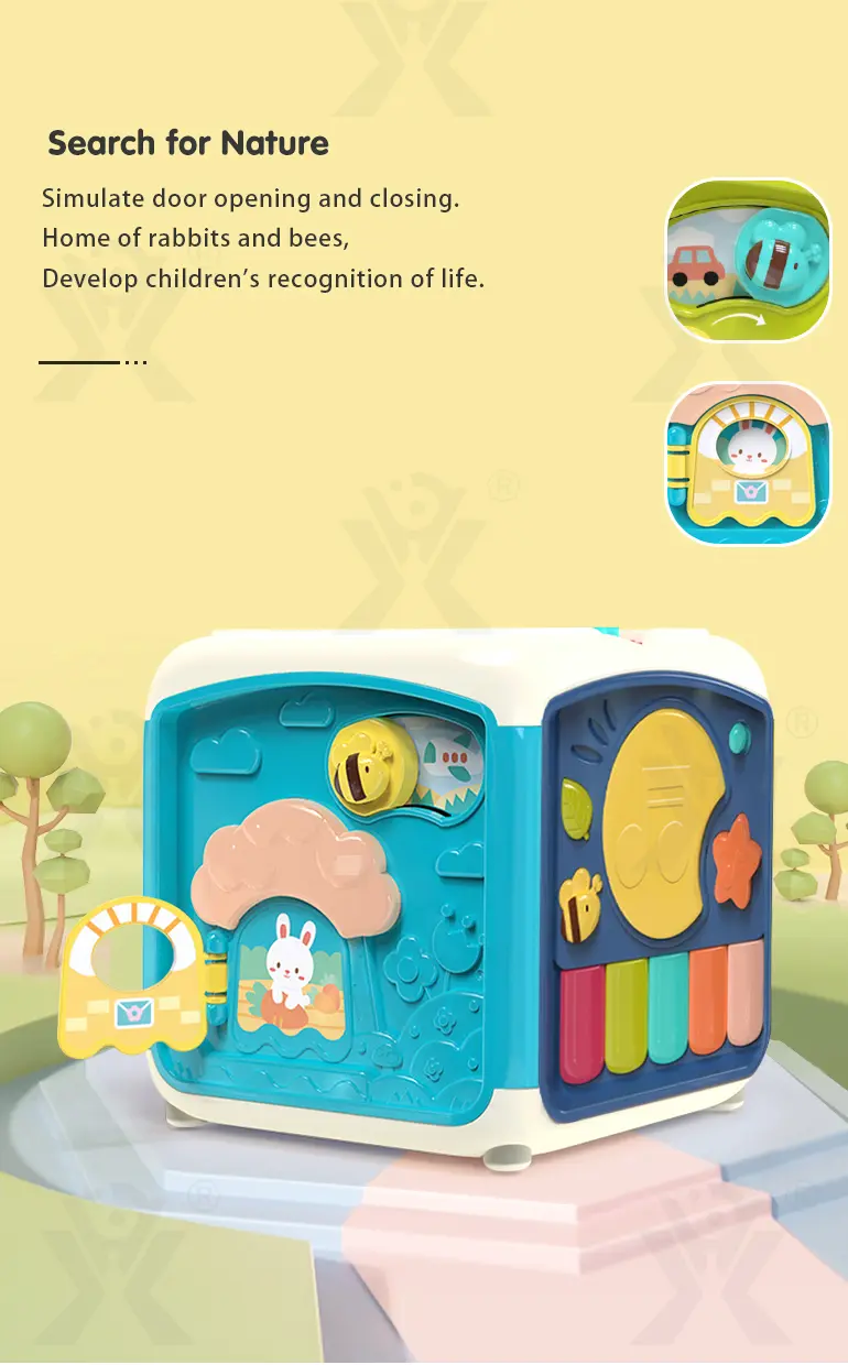 7-in-1 Activity Cube Seven Facet Toy with Music, Shapes, and Interactive Play · TV10616 · detail image 3 of 9
