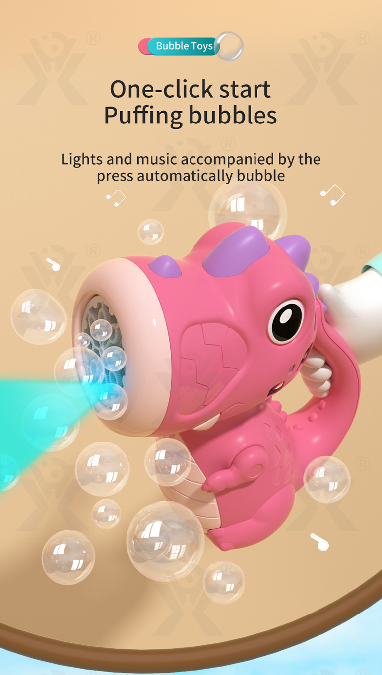 Cute Dinosaur Bubble Machine with Lights & Music · TV10649 · detail image 3 of 10