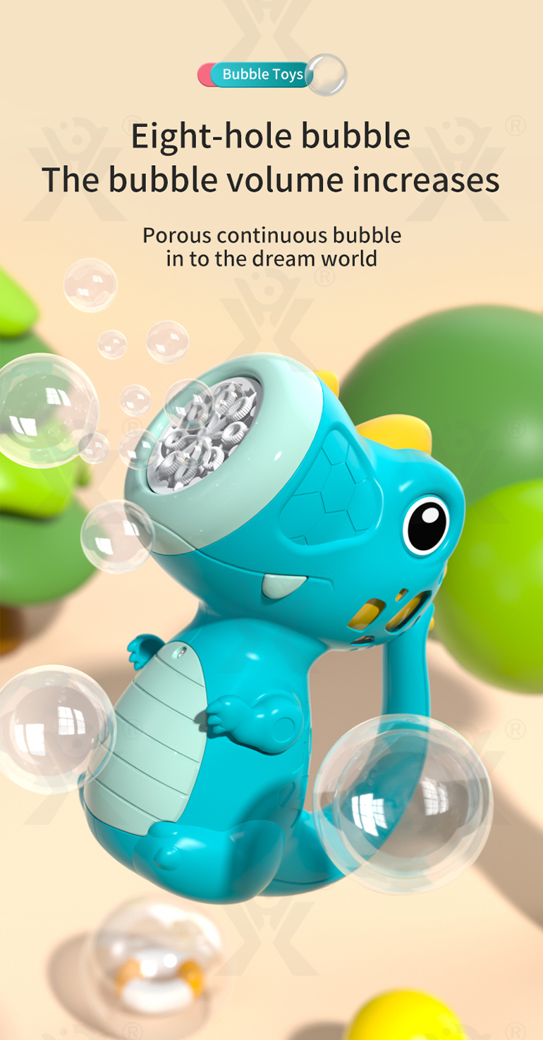 Cute Dinosaur Bubble Machine with Lights & Music · TV10649 · detail image 5 of 10