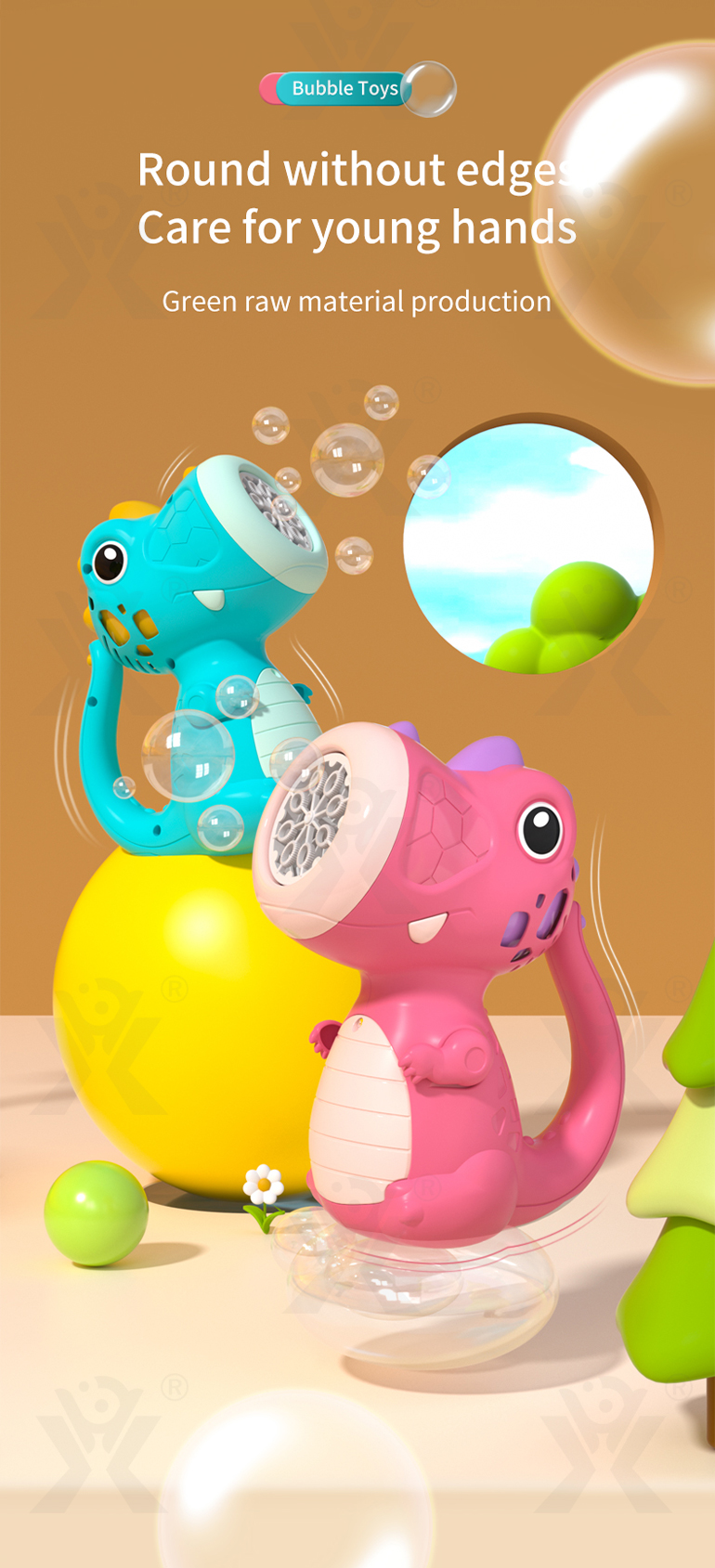 Cute Dinosaur Bubble Machine with Lights & Music · TV10649 · detail image 8 of 10