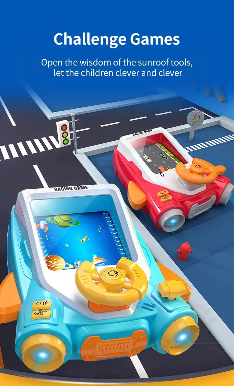 2-in-1 Space Car Game Machine Toy with Lights, Sounds, and Dual Charging Options · TV10614 · detail image 1 of 10