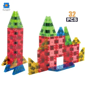 Magnetic Block Toy, Portable, 32 PCS, For Kids and Parents Collaboration Play, STEM Toy