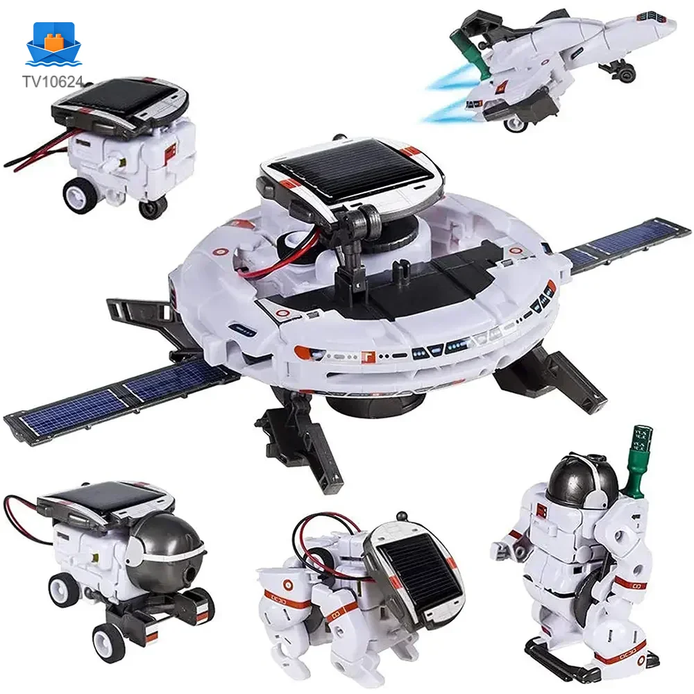 6-in-1 Solar Robot Toy Powered By Solar Energy for Kids STEM Learning · TV10624 · product photo 1 of 6