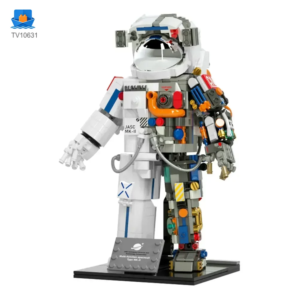 Astronaut Model Toy mit beweglichen Gelenken und galvanisiertem Helm·TV10631·Produktfoto 1 von 6