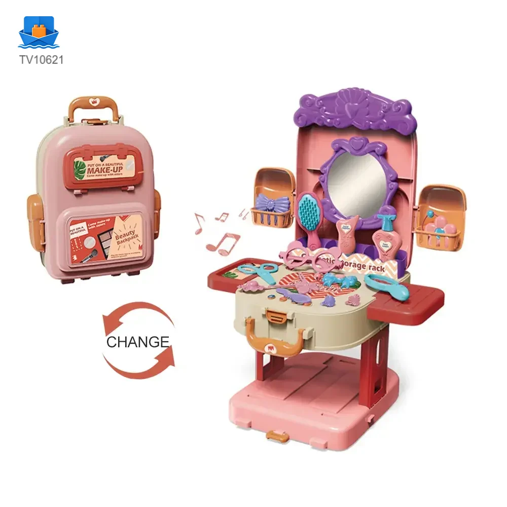 3-in-1 Kids Dresser Backpack with Light & Music for Fun Role Play, Pretend Play Toy · TV10621 · product photo 1 of 6