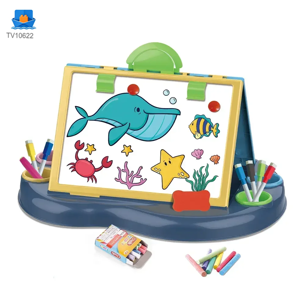 Kids Dual-Sided Painting Table with Chalkboard & Whiteboard · TV10622 · product photo 1 of 6
