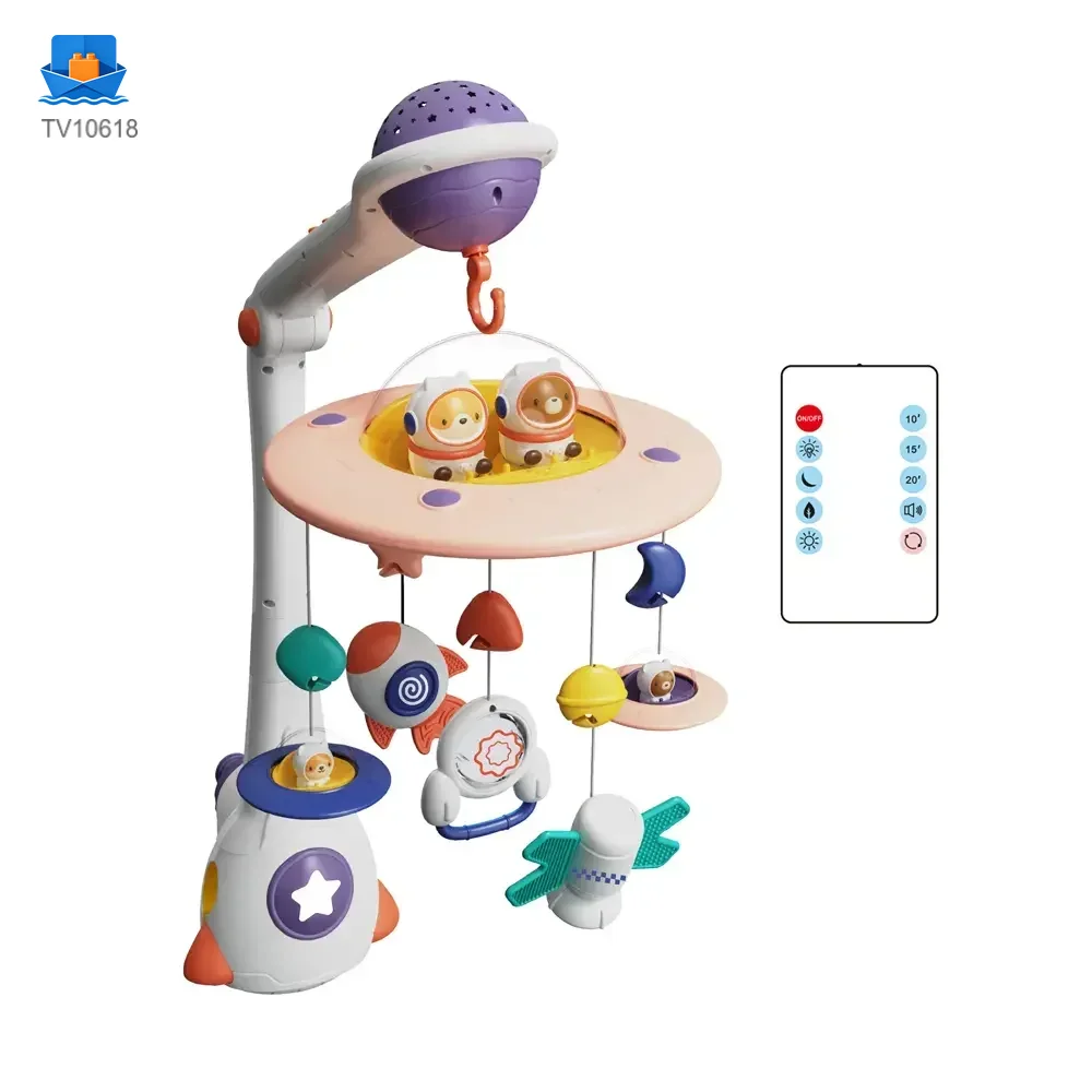 Soothing Space Bed Bell with Star Projection, Music, and Rotating Pendant · TV10618 · product photo 1 of 7