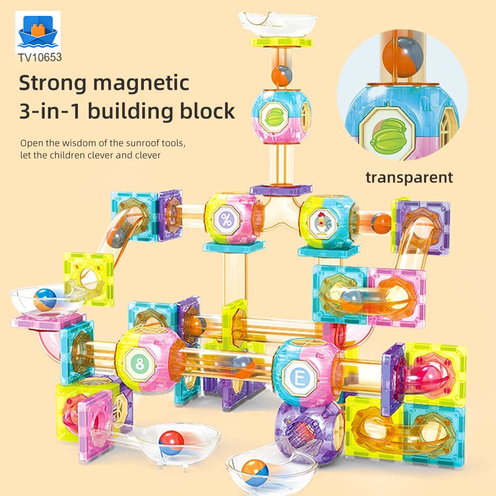 Transparent 3-in-1 Magnetic Building Blocks · TV10653 · product photo 1 of 6