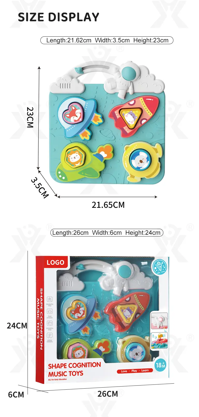 Astronaut Theme Cognition Board Toy With Light, Sound & Shape Learning · TV10596 · detail image 7 of 7